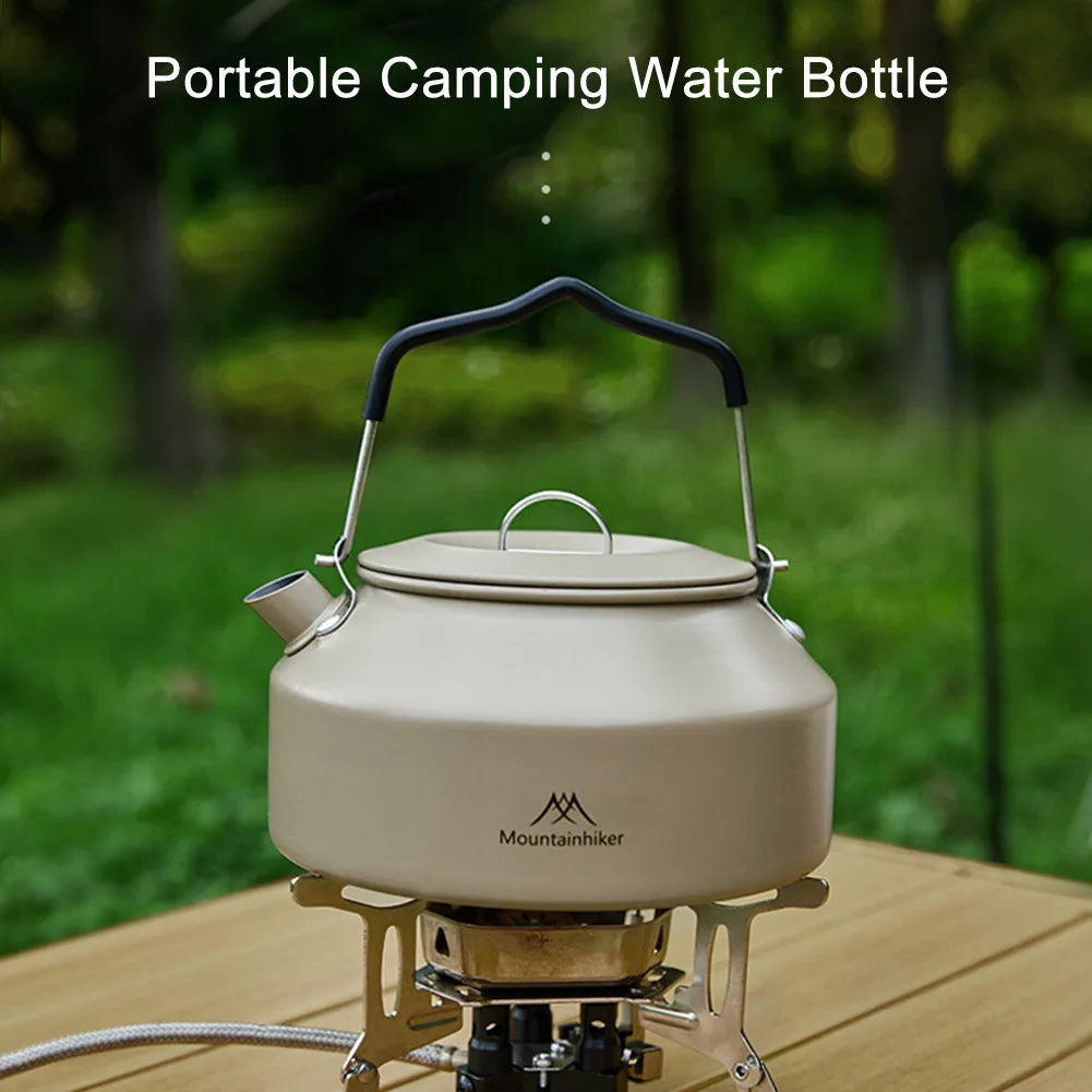 1.4L Outdoor Camping Kettle Portable Hiking Cookware Utensils Ultralight Coffee Water Kettle Tourist Camping Supplies Tableware