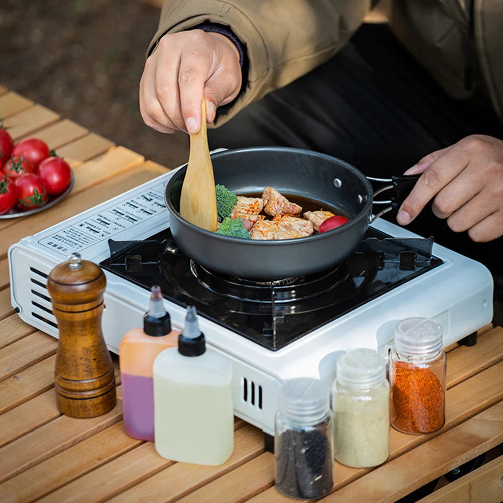 10PCS Camping Cookware Set Pot Pan Set Outdoor Pot Tableware Kit with Mesh Bag for Camping Backpacking Outdoor Cooking Picnic
