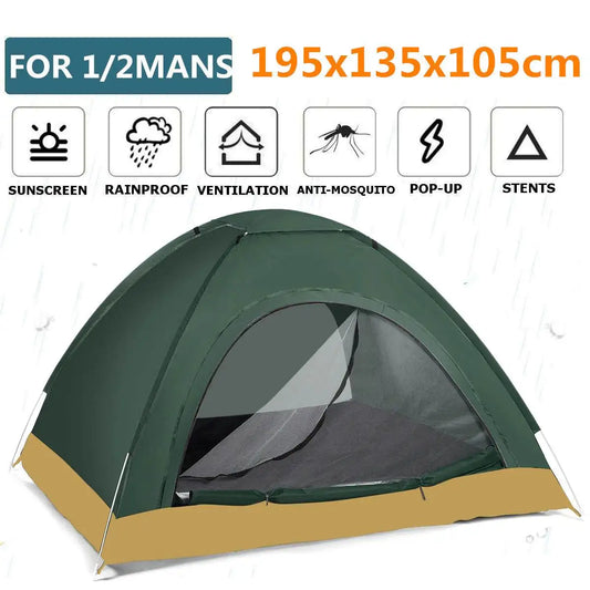 Quick Automatic Opening Tent 2-3 People Ultralight Camping Tent Waterproof Outdoor Hiking fishing Family Travel Backpacking Tent