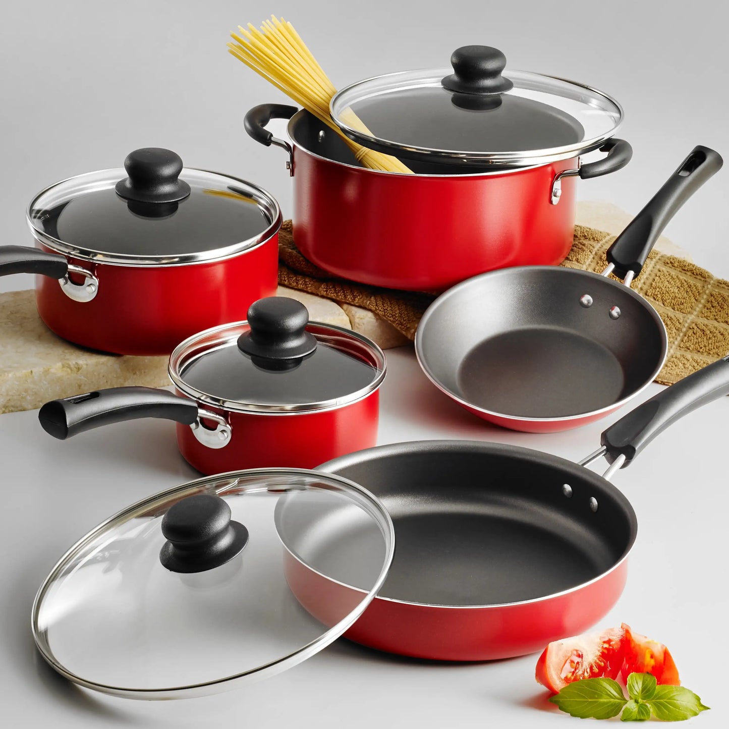 Non-stick Cookware Set Pots and Pans for Home Kitchen, Stackable Induction Cookware, Pot and Pan set, Pans for Cooking