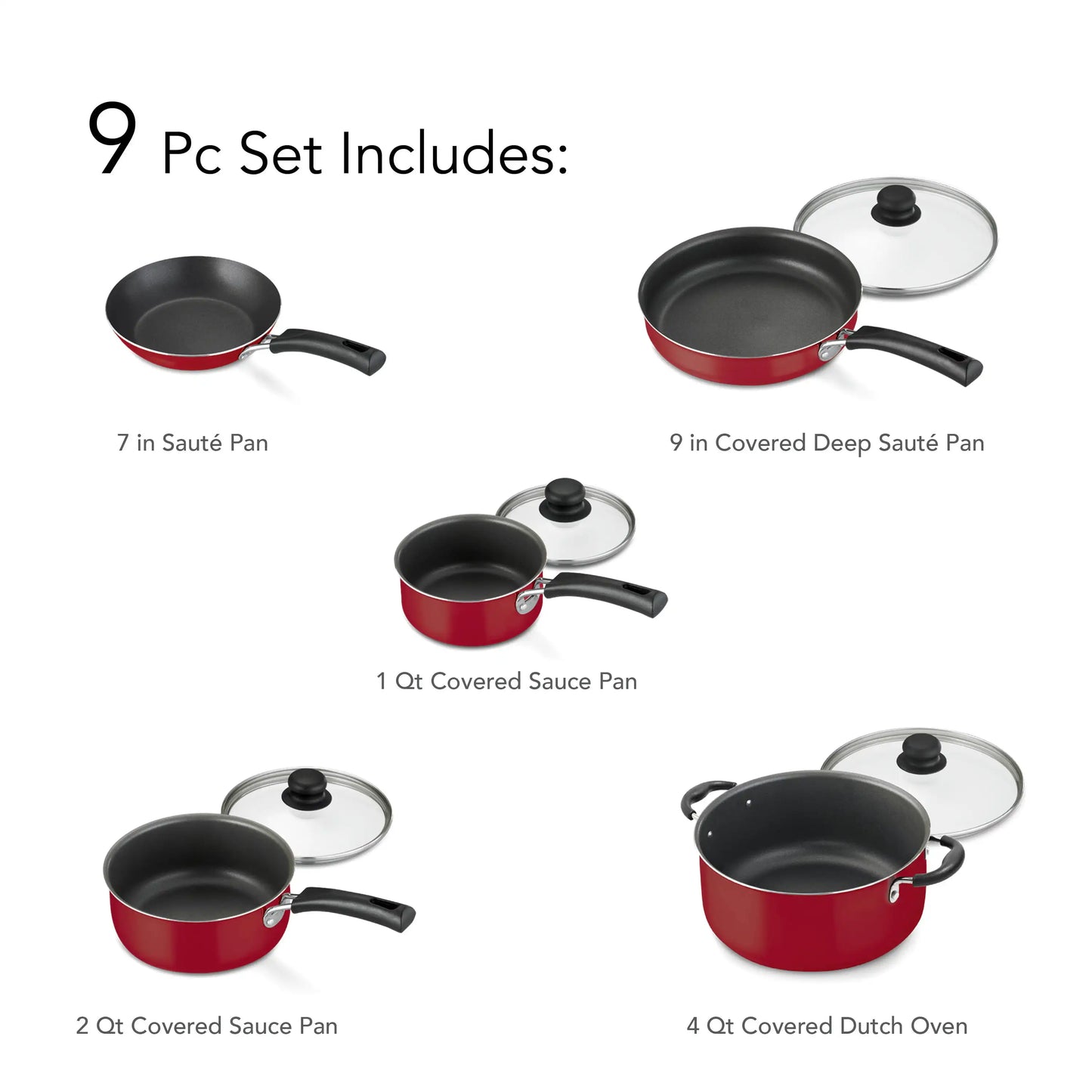 Non-stick Cookware Set Pots and Pans for Home Kitchen, Stackable Induction Cookware, Pot and Pan set, Pans for Cooking